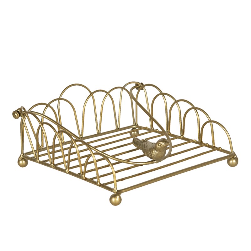 Servilletero 20x20x9 cm · dorado — La Reineta