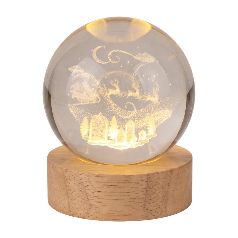 Bola de cristal con luz LED Ø 6 cm · marrón — La Reineta