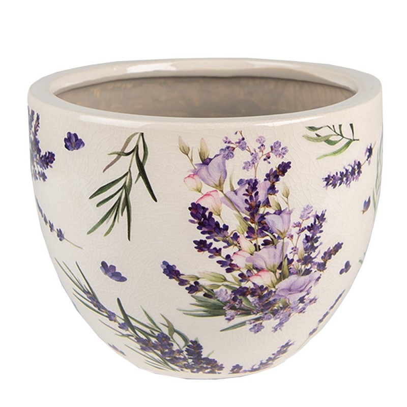 Macetero decorativo Ø 15x11 cm · lavanda, morado y verde — La Reineta