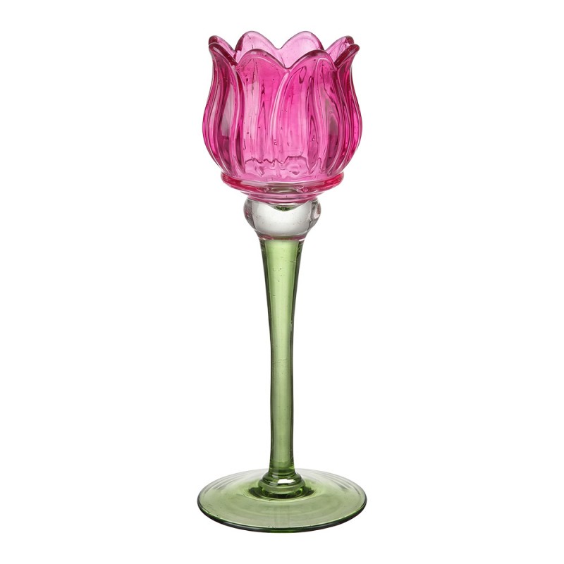 Portavelas Ø 7x22 cm · rosa — La Reineta
