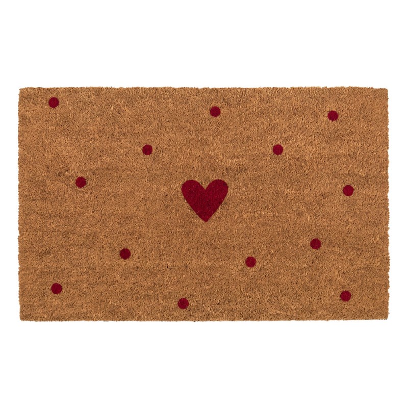 Felpudo 75x45x1 cm · corazón, marrón — La Reineta